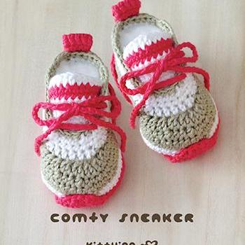 Crochet Baby Pattern Comfy Nike Baby Sneakers Crochet Baby ...