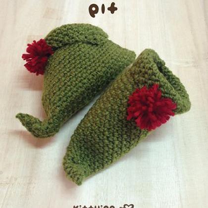 Elf Baby Booties Crochet PATTERN For Christmas Holiday ...