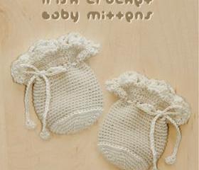 Irish Crochet Baby Mitten PATTERN, SYMBOL DIAGRAM (pdf)