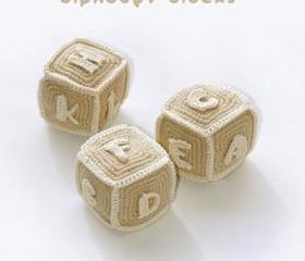 Alphabet Blocks (J to R) Crochet PATTERN, SYMBOL DIAGRAM (pdf)