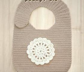 Pocket Bib Crochet PATTERN, SYMBOL DIAGRAM (pdf)