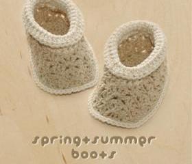 Spring Summer Khaki Boots Crochet PATTERN, SYMBOL DIAGRAM (pdf)